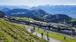 Trains 41 and 45 on top with great panorama view.